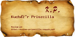 Kuchár Priszcilla névjegykártya